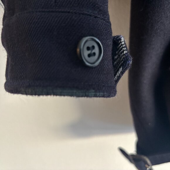 Vintage Burberry England Navy Blue Wool Blouson Zip Jacket Nova Check - 10 - Picture 8 of 16